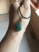 Load image into Gallery viewer, 100% natural type A Guatemala jadeite jade icy watery yellow green black Willow leaf pendant group BP63