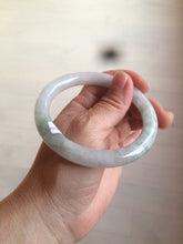 Load image into Gallery viewer, 58mm certified 100% natural type A light green/white round cut jadeite jade bangle AZ101-2808