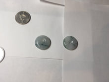 Load image into Gallery viewer, 19mm Type A 100% Natural green white with green floating flowers Jadeite Jade Safety Guardian Button donuts Pendant group PC106