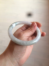 Load image into Gallery viewer, 58mm certified 100% natural type A light green/white round cut jadeite jade bangle AZ101-2808