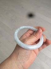 Load image into Gallery viewer, 58mm certified 100% natural type A light green/white round cut jadeite jade bangle AZ101-2808