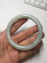 Load image into Gallery viewer, 57mm Certified type A 100% Natural sunny green/white round cut Jadeite bangle BN77-9819