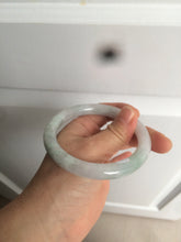 Load image into Gallery viewer, 58mm certified 100% natural type A light green/white round cut jadeite jade bangle AZ101-2808