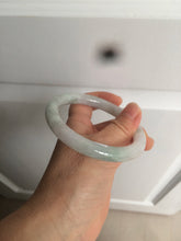 Load image into Gallery viewer, 58mm certified 100% natural type A light green/white round cut jadeite jade bangle AZ101-2808