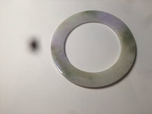 Load image into Gallery viewer, 58mm certified Type A 100% Natural green/purple/yellow flat style Jadeite jade bangle C89-2