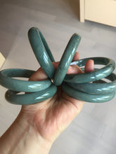 Load image into Gallery viewer, Sale! 55-56mm Certified type A 100% Natural dark green/blue/black/gray Guatemala Jadeite bangle group GL34