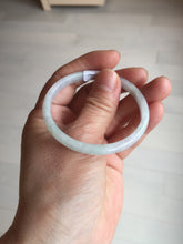 Load image into Gallery viewer, 50.5mm certified 100% natural icy watery Type A green/purple/white slim jadeite jade bangle PB138-5468