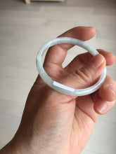 Load image into Gallery viewer, 50.5mm certified 100% natural icy watery Type A green/purple/white slim jadeite jade bangle PB138-5468