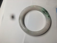 Load image into Gallery viewer, 57mm Certificated Type A 100% Natural white/sunny green/purple jadeite jade bangle C90-9145