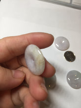 Load image into Gallery viewer, 23-26mm Type A 100% Natural light purple green yellow white Jadeite Jade Safety Guardian Button donuts Pendant group BP65