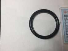 Load image into Gallery viewer, 58.5mm 100% Natural dark green/black meteorite Stellar Night sky round cut nephrite bangle HF105-8794