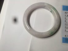 Load image into Gallery viewer, 59.5mm Certificated Type A 100% Natural white/sunny green/purple jadeite jade bangle H114-9141
