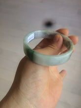 Load image into Gallery viewer, 52.5mm Certified type A 100% Natural sunny green/purple/white square Jadeite Jade bangle AX44-4717
