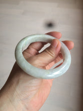 Load image into Gallery viewer, 55.6 mm Certified type A 100% Natural light green Jadeite bangle AZ86-1636