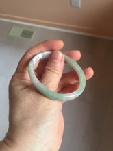 Load image into Gallery viewer, 48mm certified 100% natural Type A light green purple slim oval jadeite jade bangle PB207-2839