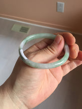 Load image into Gallery viewer, 48mm certified 100% natural Type A light green purple slim oval jadeite jade bangle PB207-2839