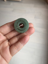 Load image into Gallery viewer, 100% natural type A black/dark green/gray (油青) broad jadeite jade band ring thumb ring bead set BN79