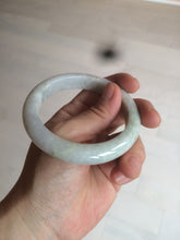 Load image into Gallery viewer, 55.6 mm Certified type A 100% Natural light green Jadeite bangle AZ86-1636