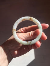 Load image into Gallery viewer, 54.5mm Certified type A 100% Natural light green brown with floating Osmanthus flowers Jadeite bangle PB247-(2795)