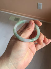 Load image into Gallery viewer, 48mm certified 100% natural Type A light green purple slim oval jadeite jade bangle PB207-2839