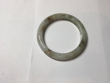 Load image into Gallery viewer, 54.5mm Certified type A 100% Natural light green brown with floating Osmanthus flowers Jadeite bangle PB247-(2795)