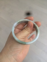 Load image into Gallery viewer, 52.5mm Certified type A 100% Natural sunny green/purple/white square Jadeite Jade bangle AX44-4717