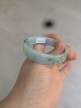 Load image into Gallery viewer, 52.5mm Certified type A 100% Natural sunny green/purple/white square Jadeite Jade bangle AX44-4717