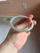 Load image into Gallery viewer, 48mm certified 100% natural Type A light green purple slim oval jadeite jade bangle PB207-2839