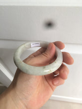 Load image into Gallery viewer, 55.6 mm Certified type A 100% Natural light green Jadeite bangle AZ86-1636
