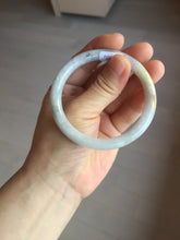 Load image into Gallery viewer, 54mm certified 100% natural Type A light yellow/white/purple/black(Wuji) round cut jadeite jade bangle BS9-9567