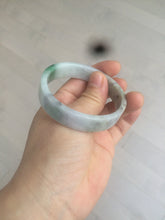 Load image into Gallery viewer, 52.5mm Certified type A 100% Natural sunny green/purple/white square Jadeite Jade bangle AX44-4717