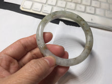 Load image into Gallery viewer, 54.5mm Certified type A 100% Natural light green brown with floating Osmanthus flowers Jadeite bangle PB247-(2795)