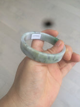 Load image into Gallery viewer, 52.5mm Certified type A 100% Natural sunny green/purple/white square Jadeite Jade bangle AX44-4717