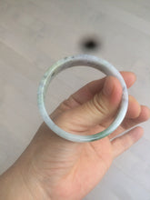 Load image into Gallery viewer, 52.5mm Certified type A 100% Natural sunny green/purple/white square Jadeite Jade bangle AX44-4717