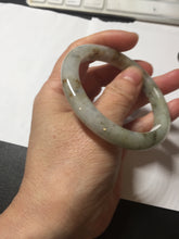 Load image into Gallery viewer, 54.5mm Certified type A 100% Natural light green brown with floating Osmanthus flowers Jadeite bangle PB247-(2795)