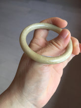 Load image into Gallery viewer, 50.5mm certified 100% natural Type A light yellow round cut jadeite jade bangle BS8-9570