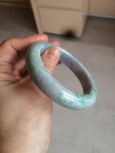 Load image into Gallery viewer, 58.3mm Certified 100% natural Type A sunny green/purple/yellow(Fu Lu Shou) chubby jadeite jade bangle AK55-1188