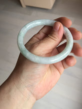 Load image into Gallery viewer, 55mm Certified Type A 100% Natural light green yellow round cut Jadeite Jade bangle Q134-2846