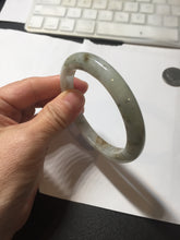Load image into Gallery viewer, 54.5mm Certified type A 100% Natural light green brown with floating Osmanthus flowers Jadeite bangle PB247-(2795)