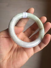 Load image into Gallery viewer, 51mm Certified 100% natural Type A light green purple brown chubby round cut jadeite jade bangle BQ15-5802