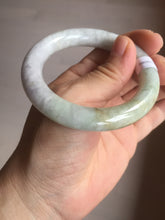 Load image into Gallery viewer, 51mm Certified 100% natural Type A light green purple brown chubby round cut jadeite jade bangle BQ15-5802