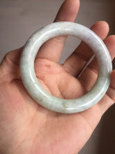 Load image into Gallery viewer, 51mm Certified 100% natural Type A light green purple brown chubby round cut jadeite jade bangle BQ15-5802