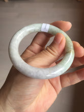 Load image into Gallery viewer, 51mm Certified 100% natural Type A light green purple brown chubby round cut jadeite jade bangle BQ15-5802