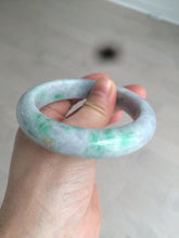 Load image into Gallery viewer, 58.3mm Certified 100% natural Type A sunny green/purple/yellow(Fu Lu Shou) chubby jadeite jade bangle AK55-1188