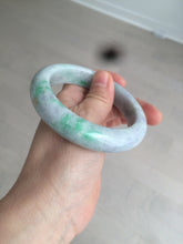 Load image into Gallery viewer, 58.3mm Certified 100% natural Type A sunny green/purple/yellow(Fu Lu Shou) chubby jadeite jade bangle AK55-1188