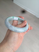 Load image into Gallery viewer, 58.3mm Certified 100% natural Type A sunny green/purple/yellow(Fu Lu Shou) chubby jadeite jade bangle AK55-1188