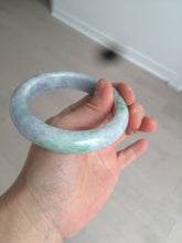 Load image into Gallery viewer, 58.3mm Certified 100% natural Type A sunny green/purple/yellow(Fu Lu Shou) chubby jadeite jade bangle AK55-1188