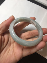 Load image into Gallery viewer, 54mm certified Type A 100% Natural light green white Jadeite Jade bangle BM67-0316