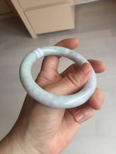 Load image into Gallery viewer, 56.6mm Certified 100% natural Type A light green purple brown chubby round cut jadeite jade bangle BQ14-5819