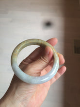 Load image into Gallery viewer, 55.5 mm Certified type A 100% Natural green/yellow/light purple with red floating flowers Jadeite bangle AZ84-1645
